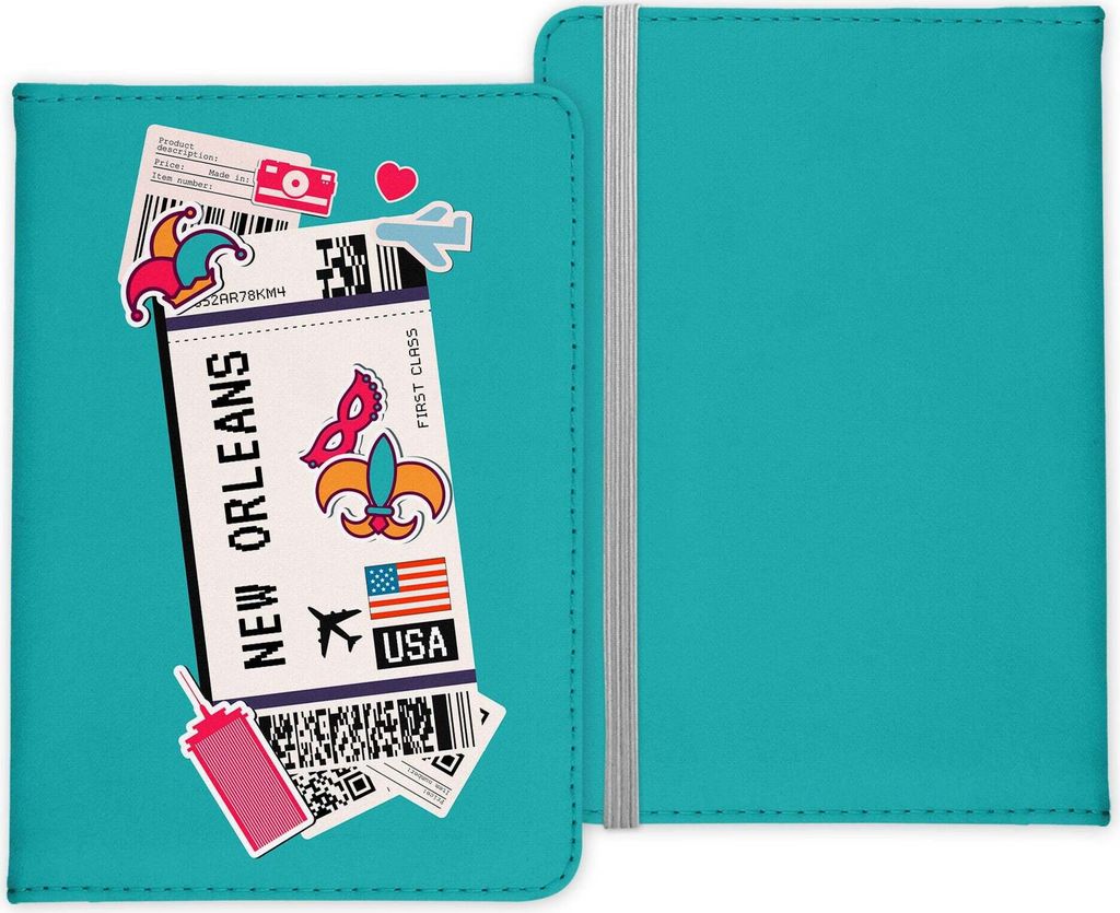 22Feels New Orleans Souvenir Reisepasshülle Organizer Reisen Gadgets Louisiana USA Vereinigte Staaten Urlaub Kunst-Leder Etui Cover Frauen Männer...