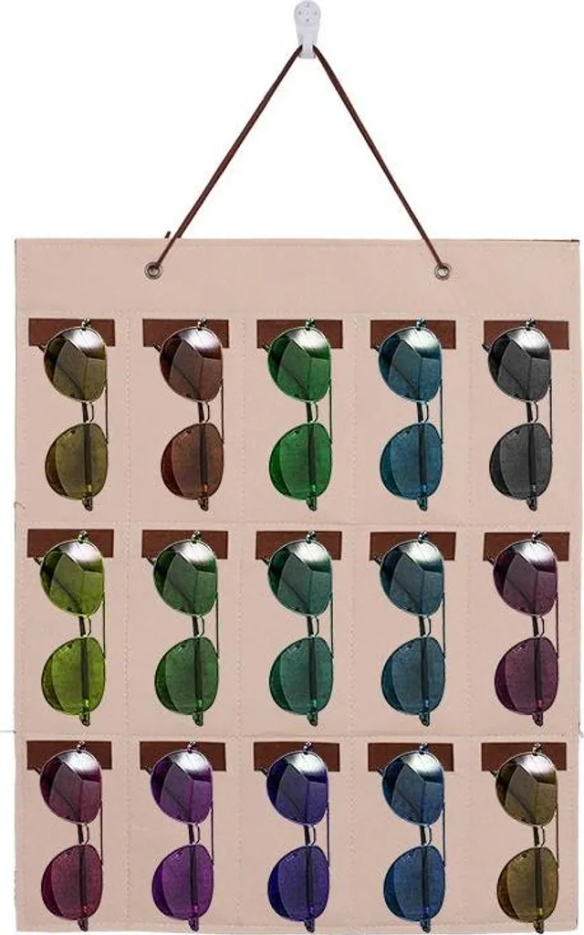 INF Organizzatore da Parete in Feltro per Occhiali da Sole - 40x50cm - 1 Pezzo