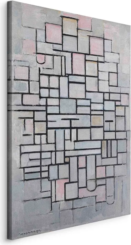 Mondrian Composizione IV 80x120 - Quadro Arredo Moderno su Tela