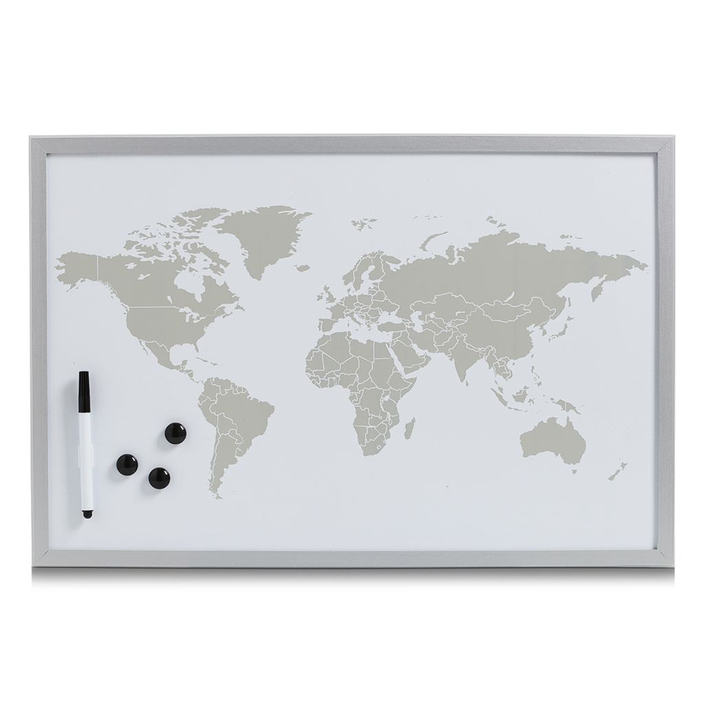 '''Zeller magnetic/writing board ''''World'''', grigio Immagine del prodotto 