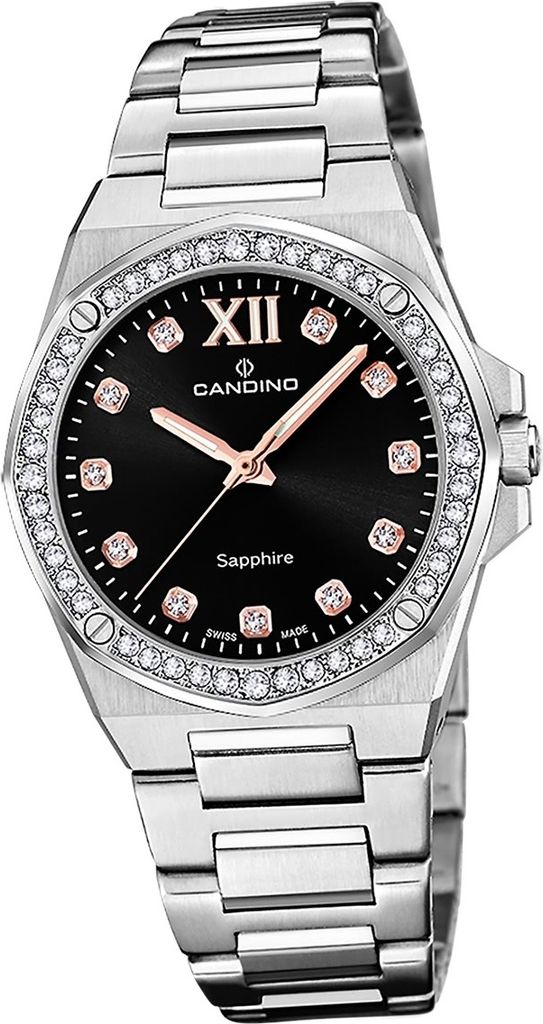 Candino Edelstahl Damen Uhr Analog Elegant Armbanduhr silber Elegance D2UC4751/6