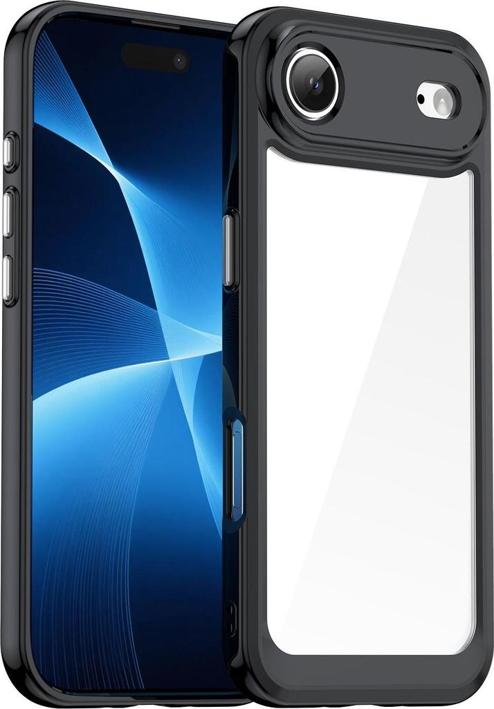 Hülle für Apple iPhone Air - Phonesta Acrylic Hybrid Back Cover - Schwarz