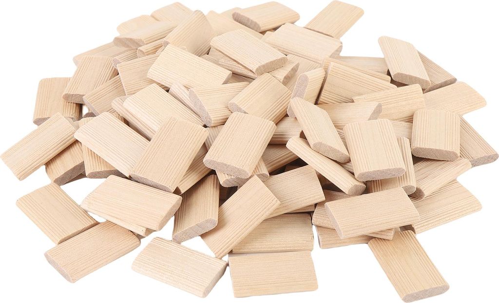 100 Stück Holzzapfen, lose Buchenholz-Spleißverbinder aus massivem Holz, für Möbel, Schreinerei, 5 x 19 x 30 mm
