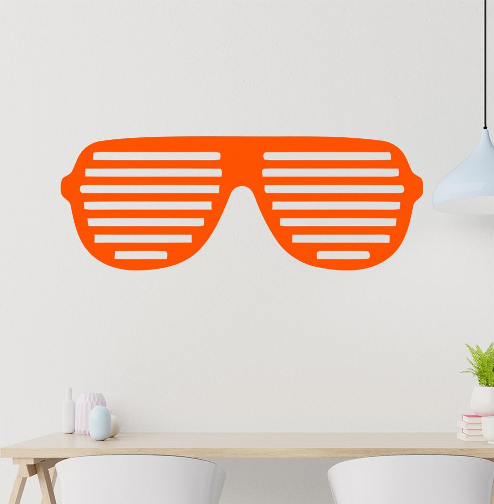 skibrille Wandtattoo in 6 Größen - Wandaufkleber Wall Sticker - Dekoration, Küche, Wohnzimmer, Schlafzimmer, Badezimmer