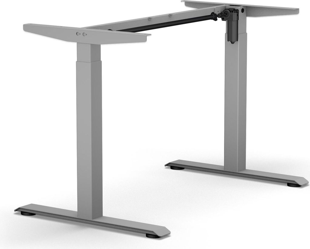 Tischgestell E-SMART 2-stufig elektrisch höhenverstellbar 700-1170 mm silber 1 Motor