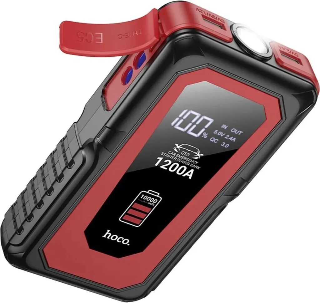 Chargeur Portable et Démarreur de Secours Voiture 10000 mAh 18W Noir