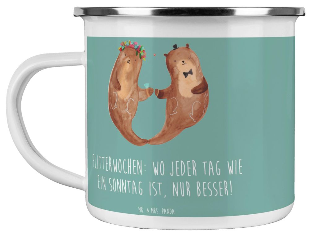 Mr. & Mrs. Panda Teetasse Flitterwochen-Magie - Meeresbrise - Geschenk, Heiraten, Geschenke, Teebecher, Haferl, unvergessliche Momente, Hochzeitsfe...