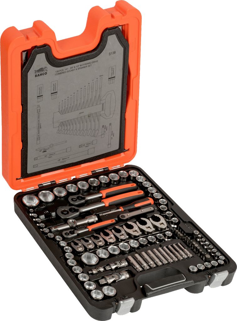 Bahco zestaw kluczy 138el 1/4"/3/8" /1/2" s138 Immagine del prodotto 