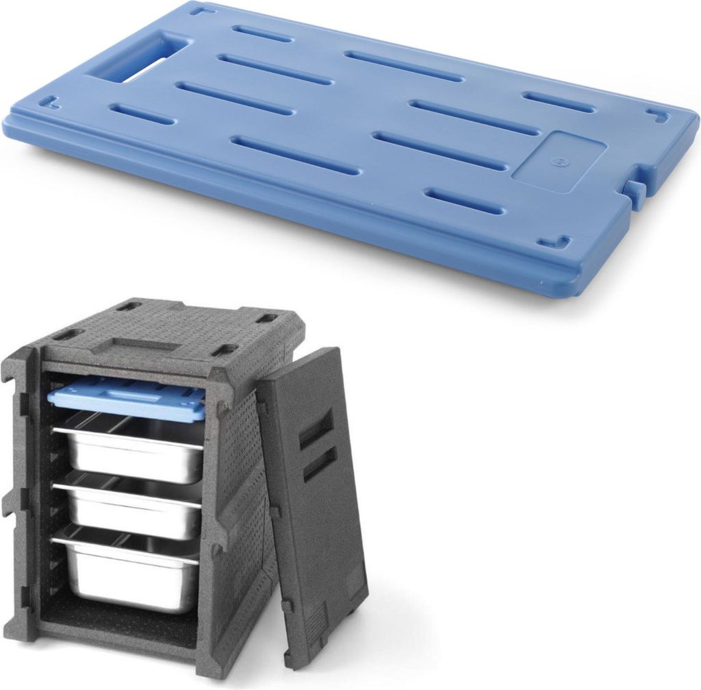 Kühlelementeinsatz für Thermoboxen, Thermobehälter von 0 bis 4 °C GN1/2 - Hendi 707777