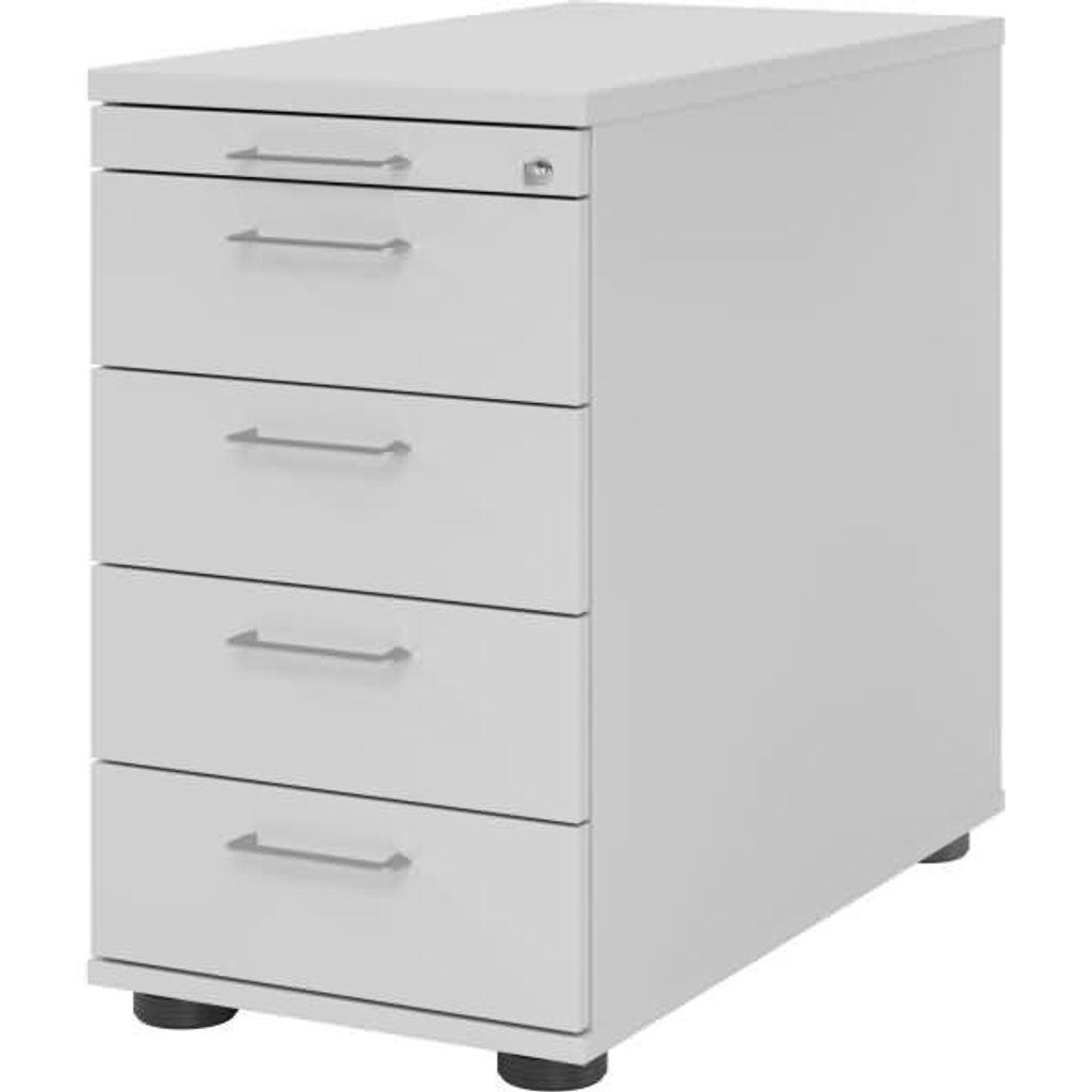Büro Standcontainer Aktencontainer Modell SC50 abschließbar 5 = Grau-BS=Bügelgriff Metall