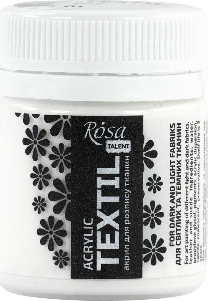 Rosa Talent Stofffarbe White (01) 20 ml 1 stk