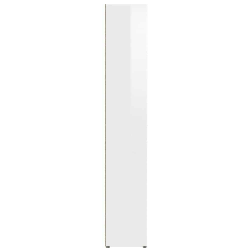 vidaXL CD-Regale 2 Stk. Hochglanz-Weiß 21x16x93,5 cm Produktbild 6