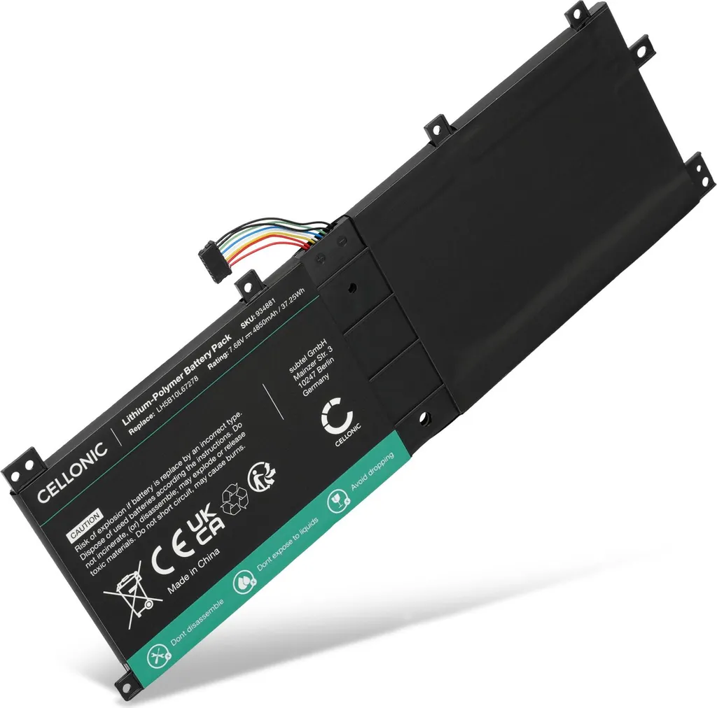 Batteria Ricambio Lenovo Miix 510 520 | subtel 7.68V 4850mAh Testata