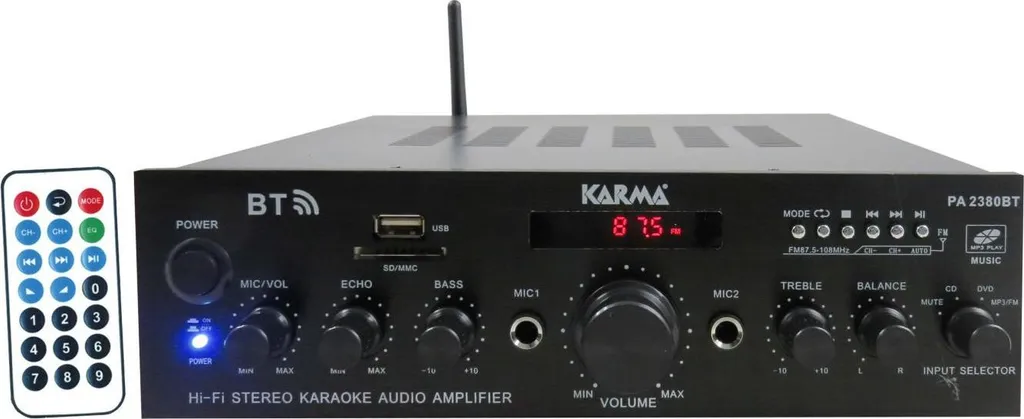 Ampli Karma Italiana PA 2380BT 4.0 Noir Bluetooth et Lecteur MP3 USB