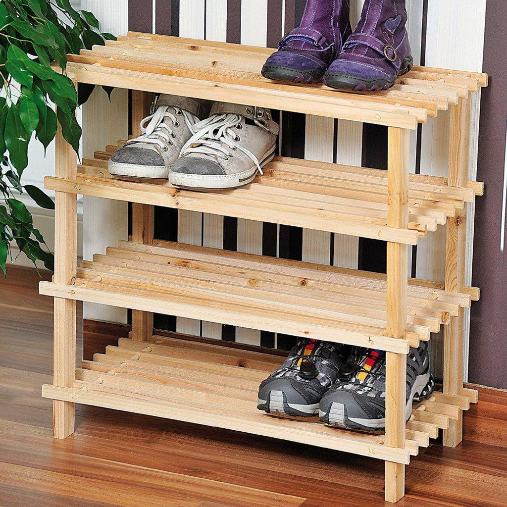Range chaussures - Bois - 4 niveaux Image du produit 