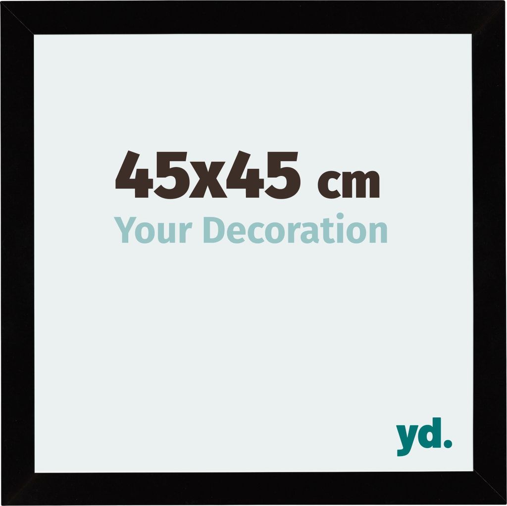 Bilderrahmen, 45x45 cm, Schwarz Hochglanz, MDF, Mura