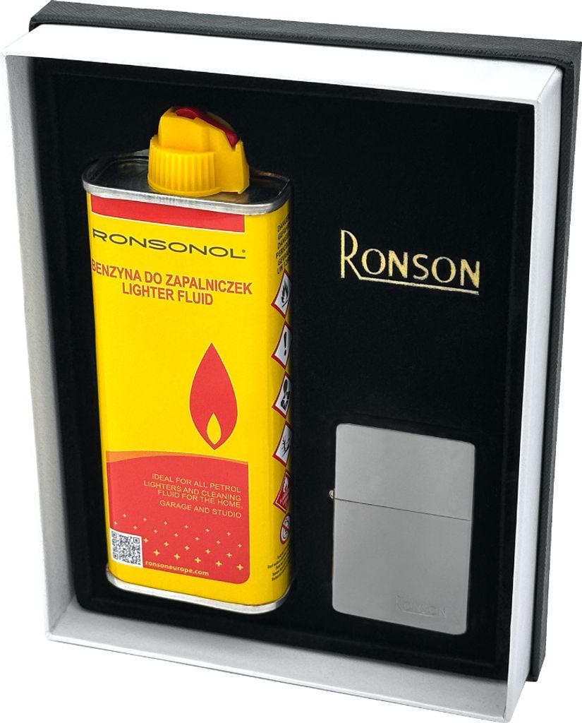 RONSON BLACK ICE Benzinfeuerzeug-Geschenkset Produktbild 