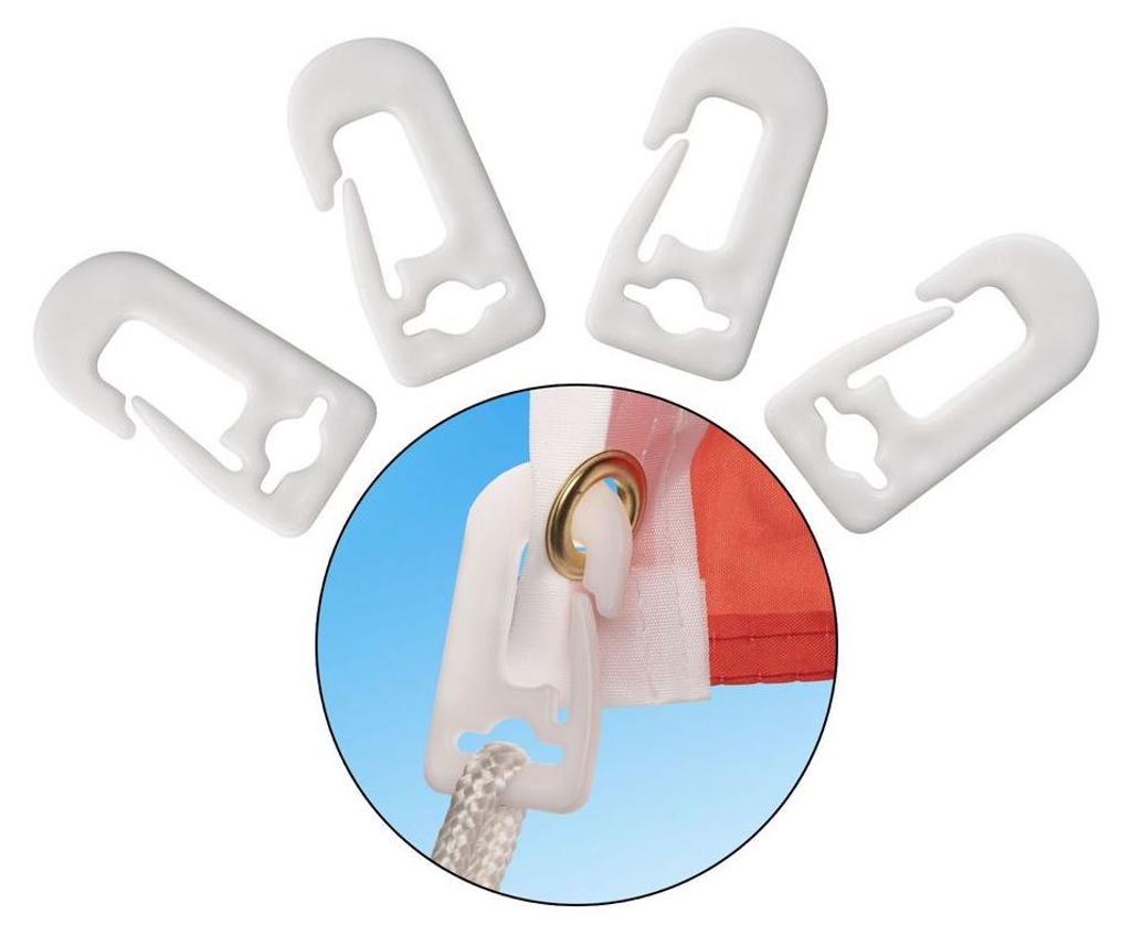 PHENO FLAGS Karabiner-Flaggenhaken 10er Set - einfache Produktbild 