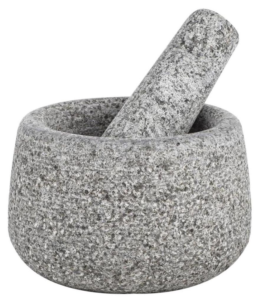 Granitmörser mit Stößel - D: 13cm - H: 8cm Produktbild 