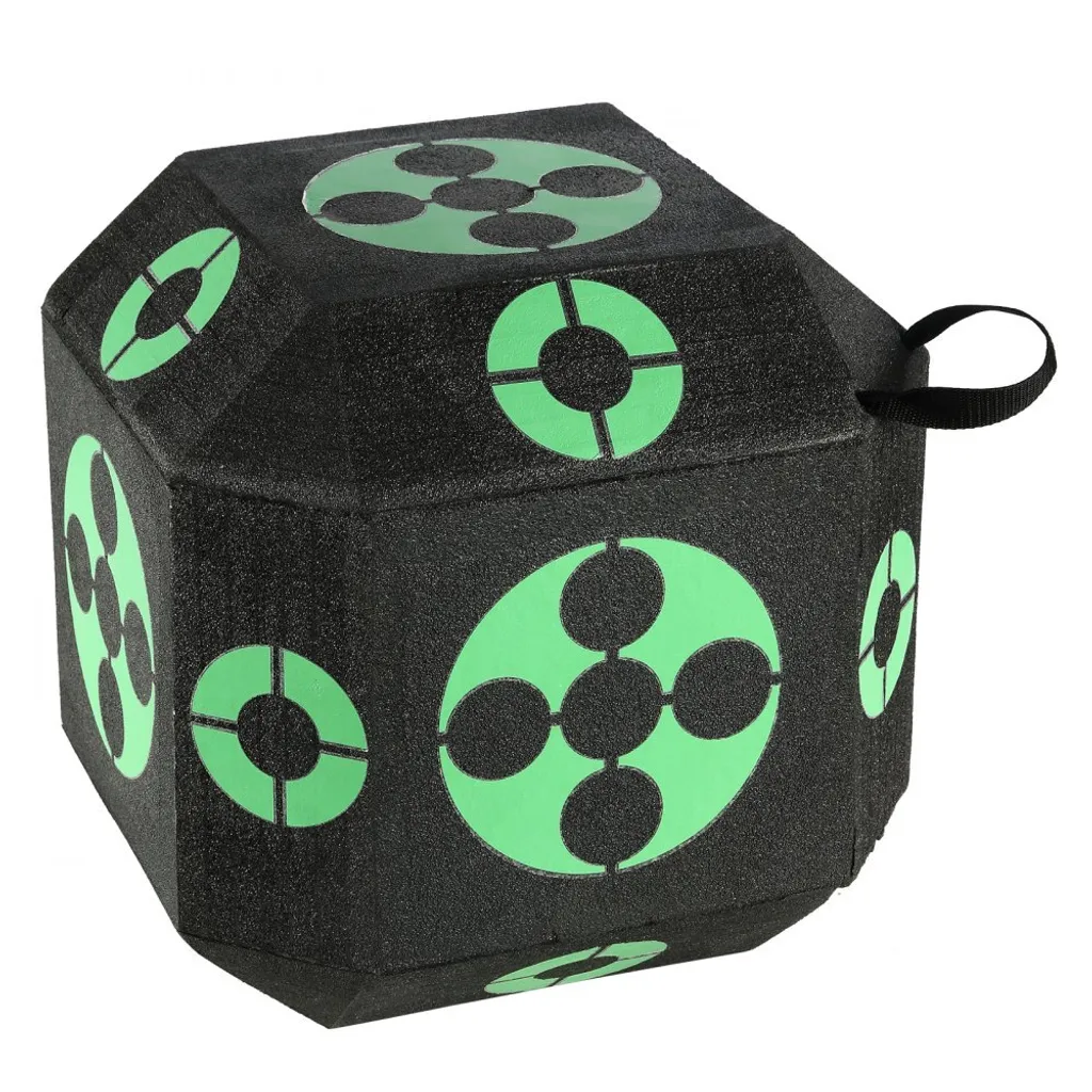 Cible de tir à l'arc Cube 38cm multi-faces robuste pour arc long noir - 10