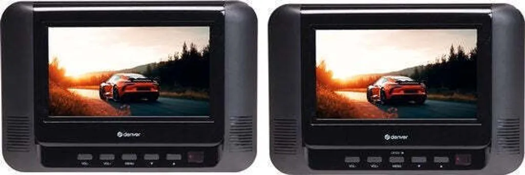 Lecteur DVD Portable Denver MTW793 de 7 Pouces avec 2 Écrans Voiture