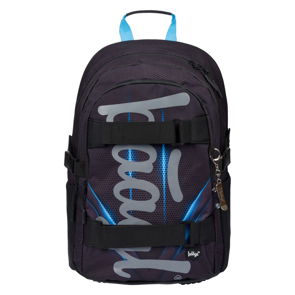 Baagl Schulrucksack für Jungen Teenager - Skateboard Produktbild 2