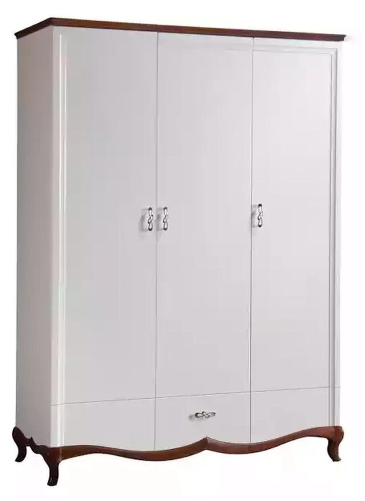 Weiß Kleiderschrank mit Schublade Holz Design Schränke neu