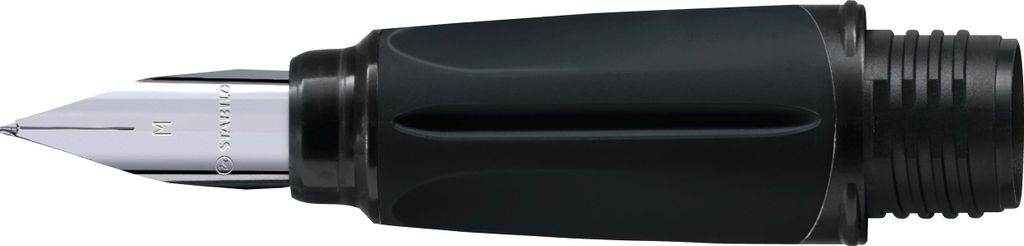 Griffstück für Schulfüller - STABILO EASYbuddy in schwarz/limette - mit Standard-Feder M