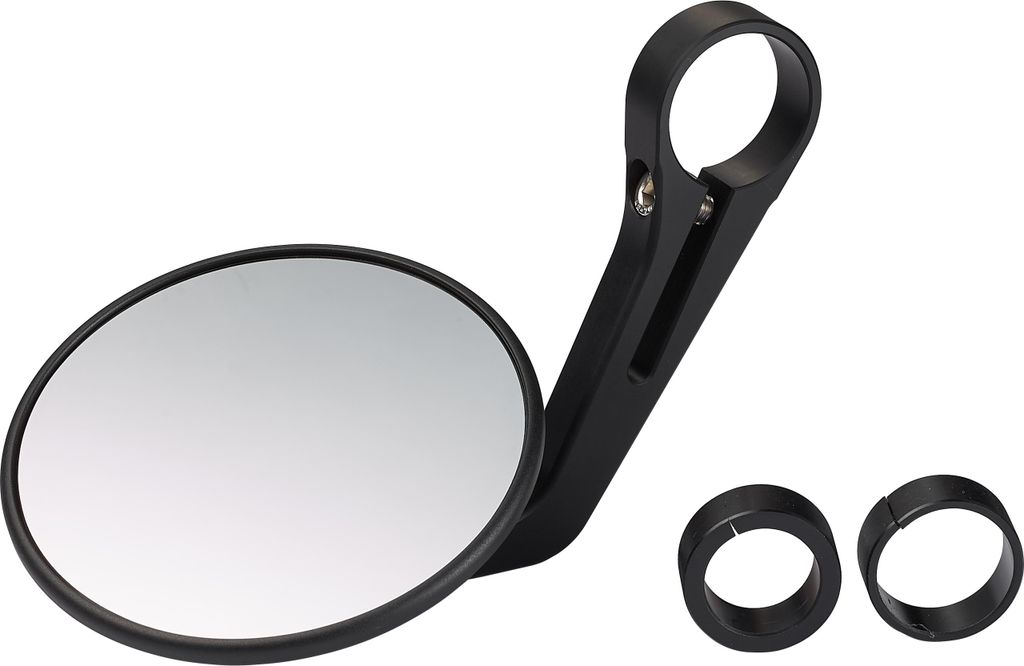 Hashiru Lenkerendenspiegel ST27 Alu Schwarz Ø100mm E-