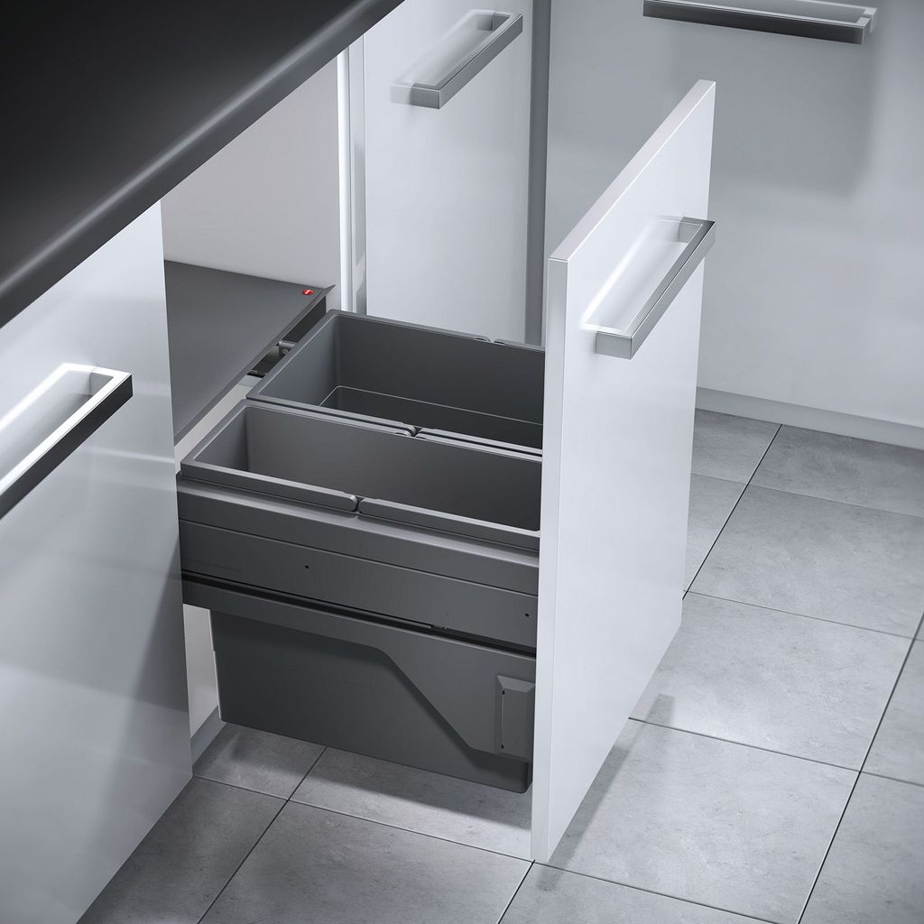 Poubelle Hailo Cargo 500 Slide 45 l à encastrer dans un Image du produit 