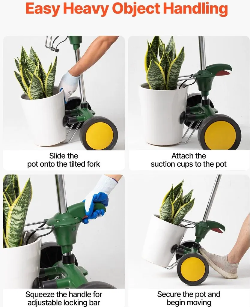 Chariot de transport pour plantes avec bras réglable et robuste - 4
