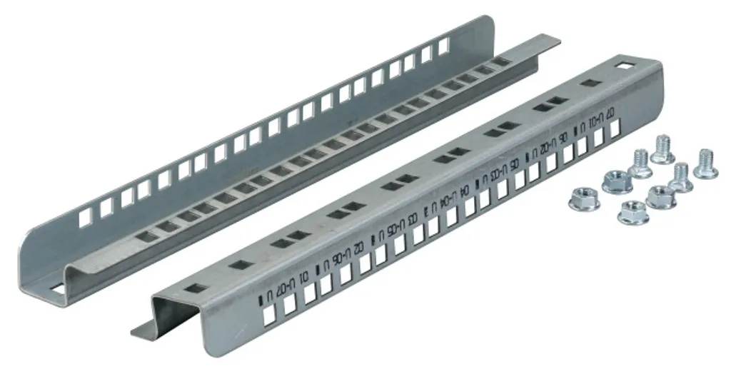 Rails 12HE robustes en acier pour rack 19'' EFB 691675.12 - Lot de 2