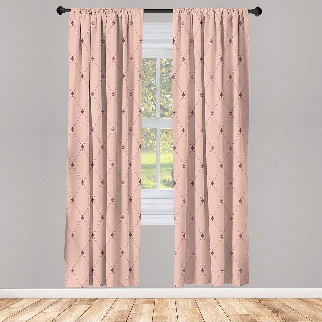 ABAKUHAUS Fleur De Lis Vorhänge 2 Panel Set für Wohnzimmer Produktbild 