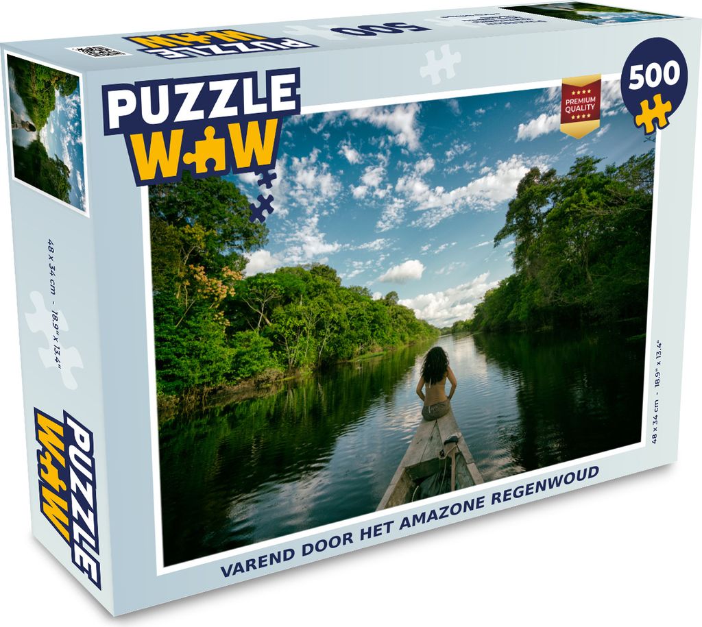 MuchoWow Puzzle 500 Teile Kreuzfahrt durch den Amazonas-Regenwald - 500 Teile - Kinder - Selberbauen - Puzzlespiele