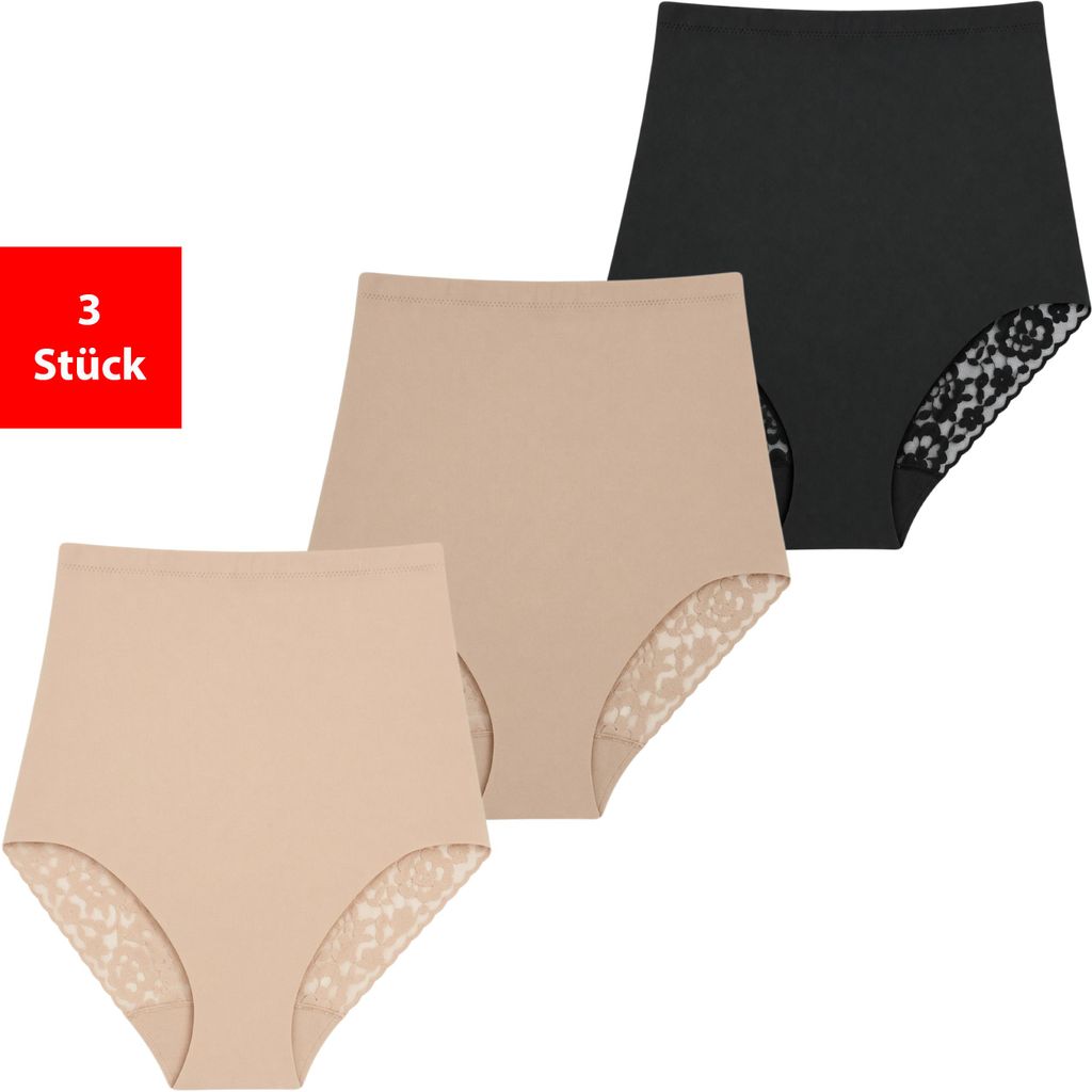 Shapingslips Shapewear Damen Unterwäsche Bauchweg 1er-3er Pack Shape Slips - Farbmix M 3 Stück