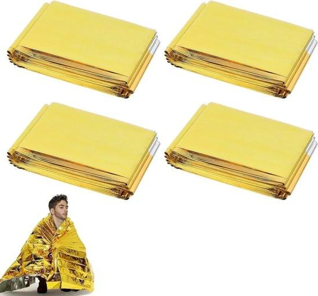 Kit de 4 couvertures de secours thermiques pour la randonnée
