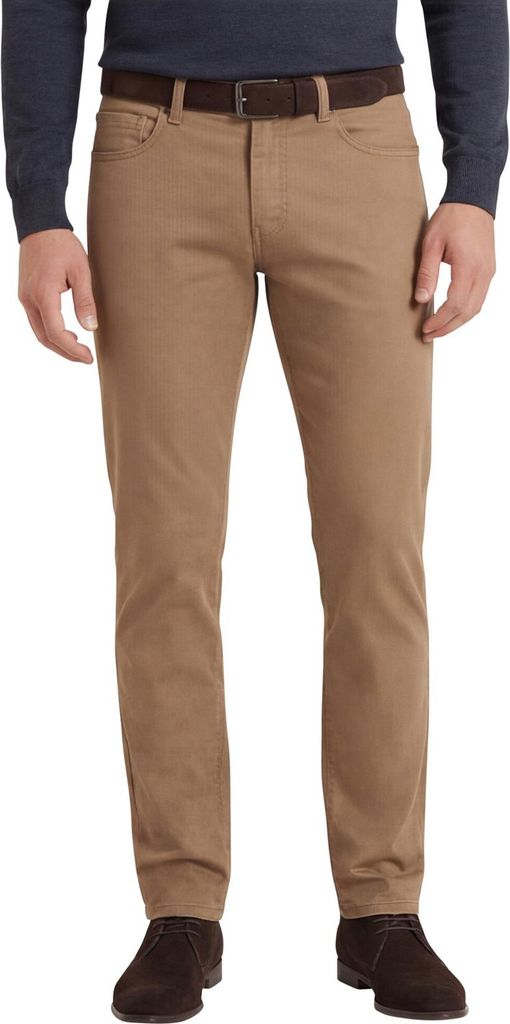 Pierre cardin beige Baumwollhose einfarbig 5-Pocket