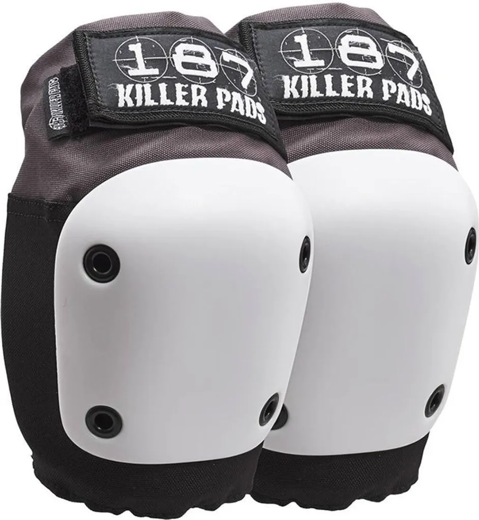 Protections Genoux 187 Fly Grises - Idéal pour Skatepark et Roller Derby