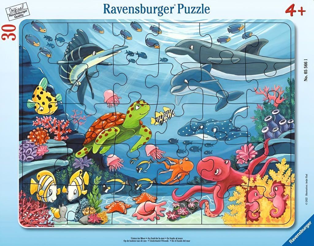 Ravensburger Kinderpuzzle Unten im Meer, Puzzle, 30 Teile, Immagine del prodotto 