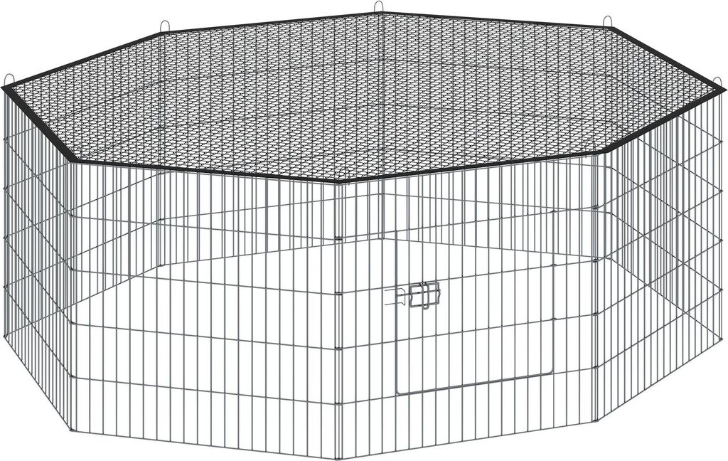 tectake® Freilaufgehege Hopper aus 8 Gitterelementen 145 x Produktbild 