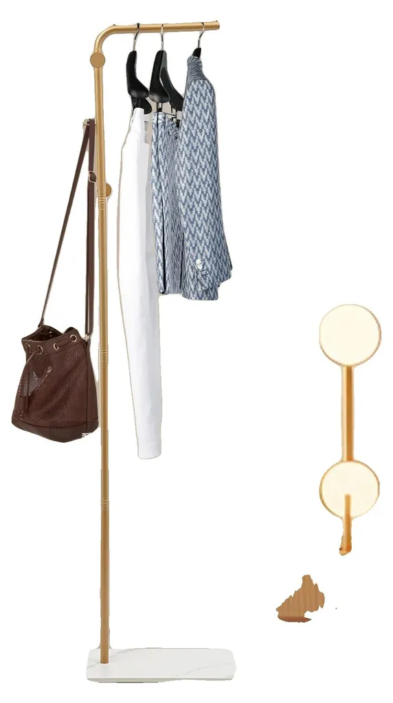 Porte-manteau en fer et ardoise de luxe, charge 35 kg, hauteur 178 cm