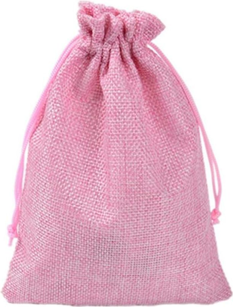 Jutesäckchen,1 Stücke 10x14cm Bunt Jute Beutel Stoffbeutel Natur Säckchen Geschenksäckchen Pink