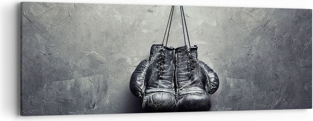 Bild auf Leinwand - Leinwandbild - Einteilig - Box Handschuhe Symbol - 90x30cm - Wand Bild - Wanddeko - Wandbilder - Leinwanddruck - Bilder - Wandd...