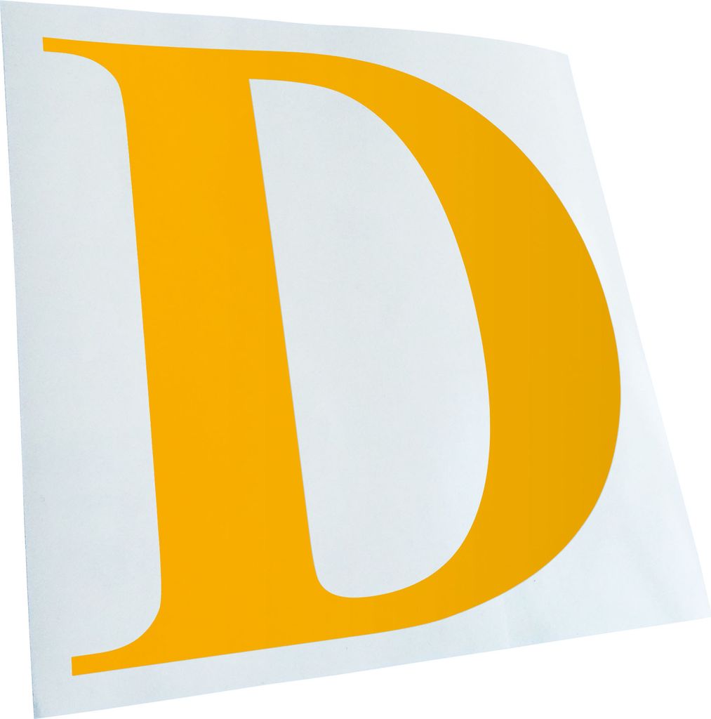 Kiwistar - Autoaufkleber - Buchstabe D - Alphabet Heckscheibe - Aufkleber für Auto Kfz Fahrrad, LKW, Truck Mofa
