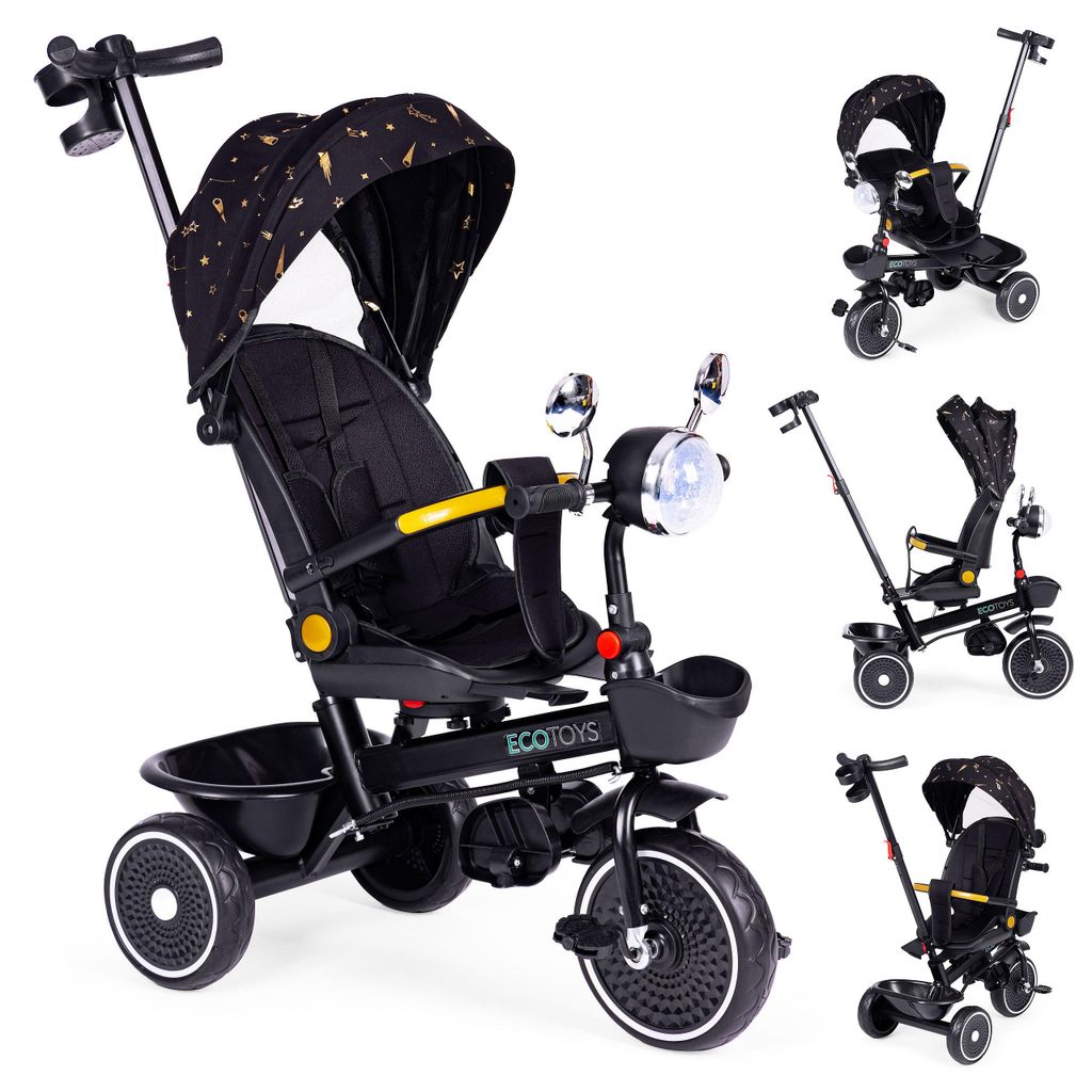 Triciclo per bambini, passeggino con sedile girevole e Immagine del prodotto 