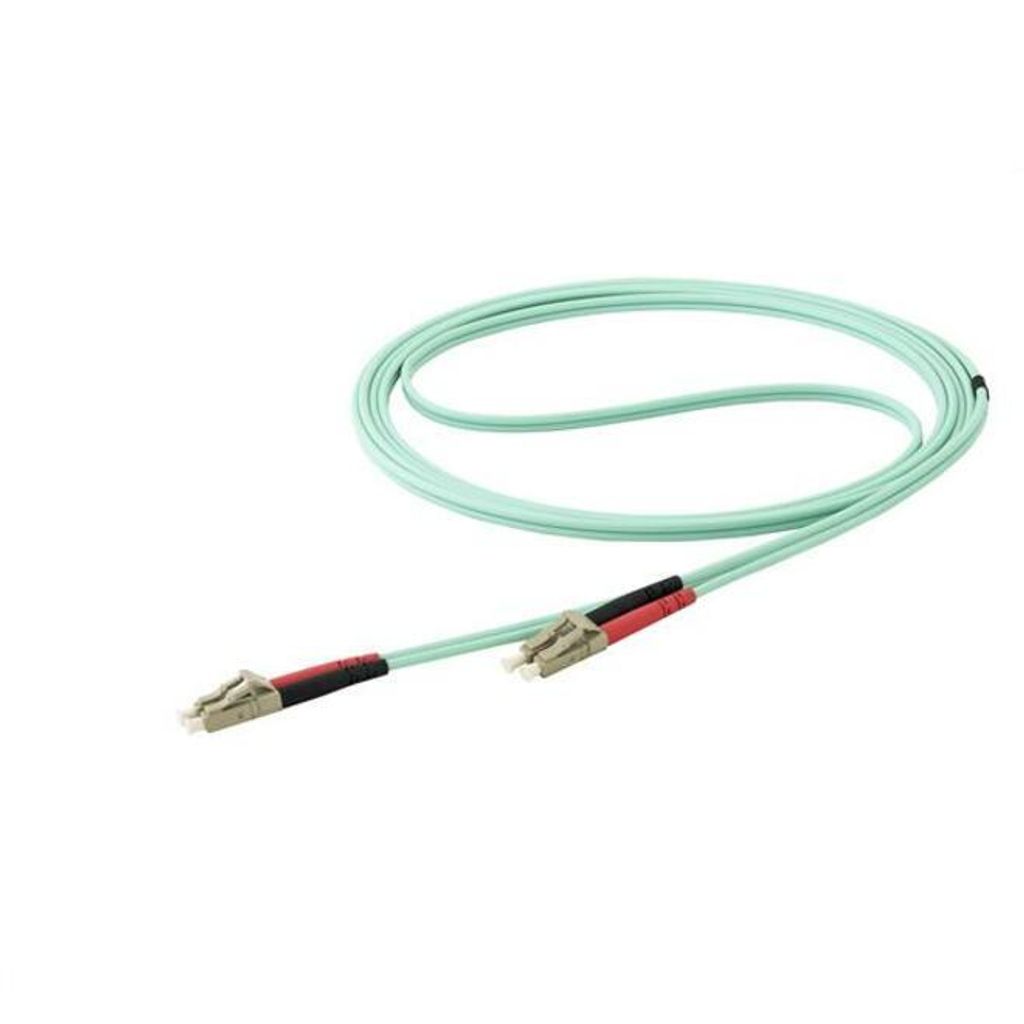 STARTECH.COM 7m OM4 LC to LC Multimode Duplex Fiber Optic Patch Cable - Aqua - 50/125 - Fiber Optic Cable - 40/100Gb - LSZH