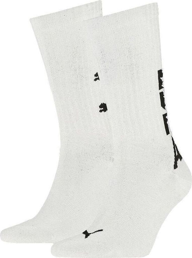 PUMA Grafik Logo Crew 2pck Herren weiße Socken