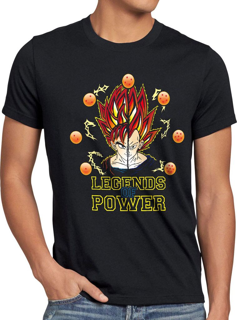 style3 Legends Of Power Herren T-Shirt Goku Vegeta