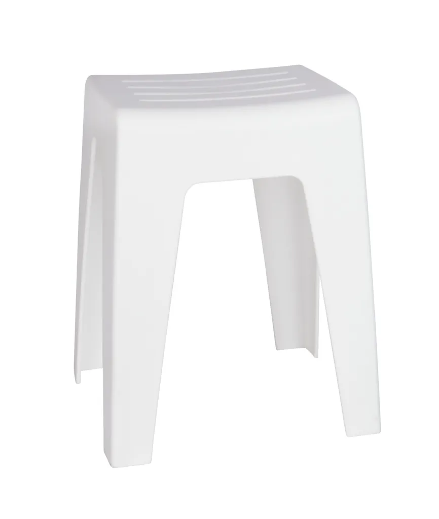 Sgabello Design WENKO KUMBA | Seduta Bagno Minimalista e Ripiano WC