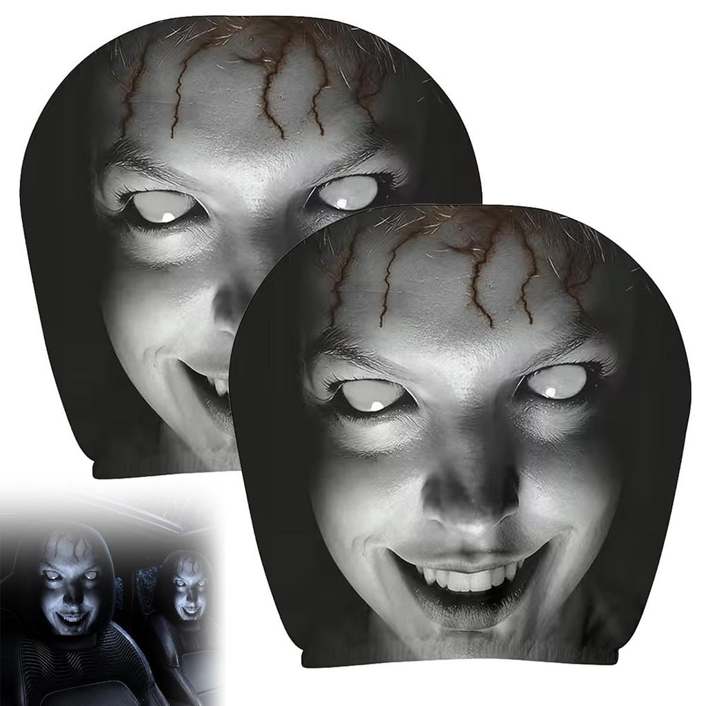 2er-Set Geist-Kopfstützenbezüge, Halloween Produktbild 